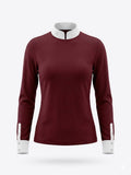 Syriana long sleeve burgundy show shirt