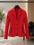 Toscana red light tech knit zip riding jacket