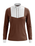 Equestro competition long sleeve brown shirt