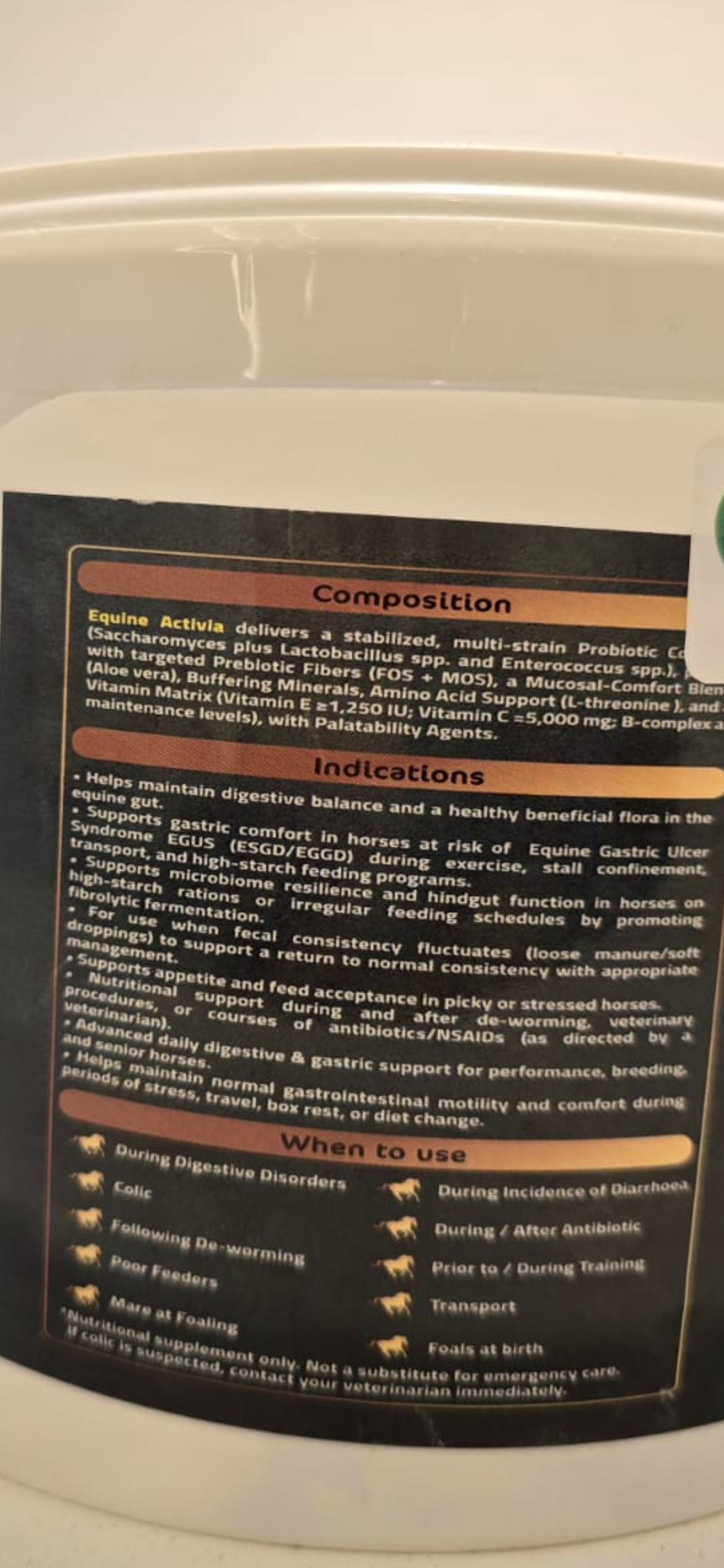 Uni Green Line Equine Activia