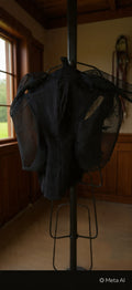 black horse fly mask with mesh ears